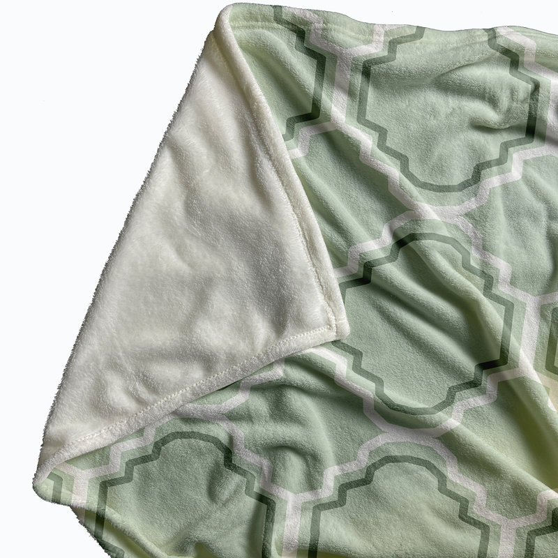 Ursula Plain Weave / Muslin Throw Blanket, Green