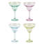 Rainbow Handmade Margarita Glass