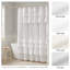 Rideau de douche blanc, rideaux de douche à dessus uni pour salle de bain, 72 x 72, blanc