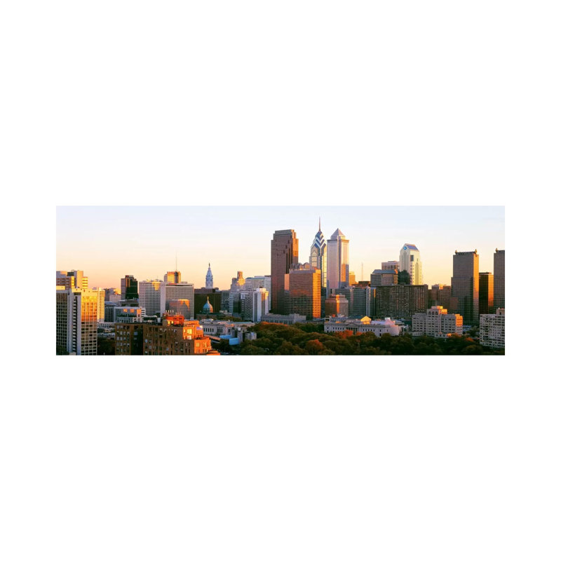 Philadelphia, Pennsylvania, USA - Wrapped Canvas Panoramic Print, 30.48 cm H x 91.44 cm W x 1.91 cm D