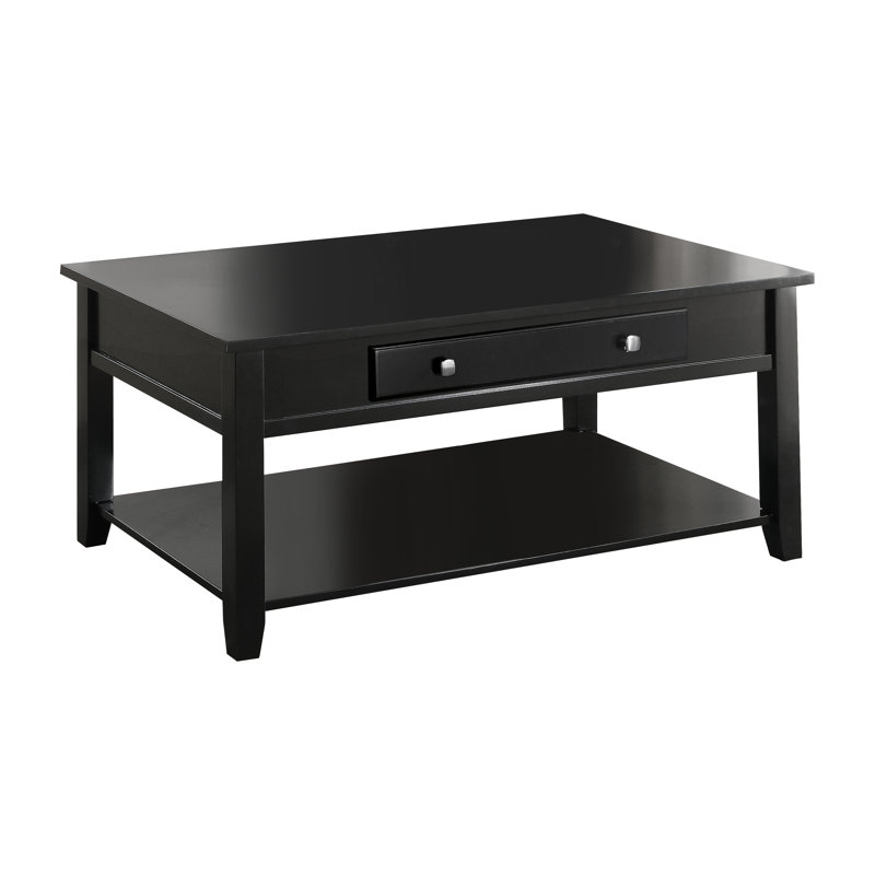 Table basse avec plateau relevable, noir