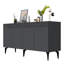Console Catena, couleur anthracite, panneau de particules 100% mélaminé, épaisseur: 0,7 pouce | Conception moderne pour hall d'entrée et salon, solution de rangement durable et élégante-106861127
