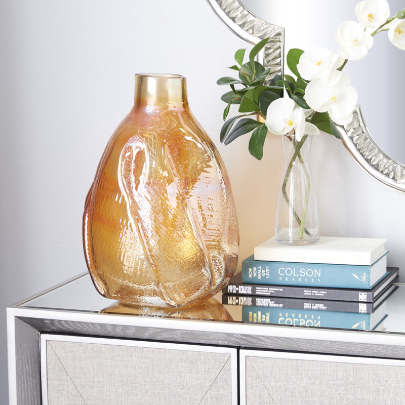 Isela Glass Table Vase, Yellow