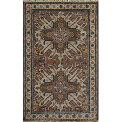 Aleana Rectangle 205 cm x 305 cm Wool Hand Knotted Area Rug