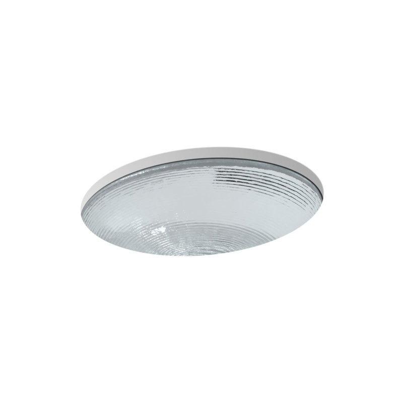 Kohler Whist, Artist Editions Oval Glass Undermount Bathroom Sink, Ice
