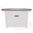 Round Rustic Polymer Fire Table with Propane Shelf-109665453