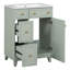 Armoire de meuble-lavabo simple avec lavabo en céramique, 2 tiroirs et 1 porte pour la salle de bain-106834860