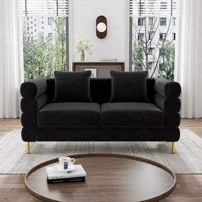  Causeuse en velours 58,8 po Modern