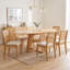 Table de salle à manger extensible moderne avec rangement en noyer-2028319300