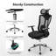 Chaise de bureau ergonomique en filet avec coussin moelleux, appui-tête réglable en 3D, lombaire et accoudoirs, chaise de travail pivotante à haut dossier, capacité de 330 lb