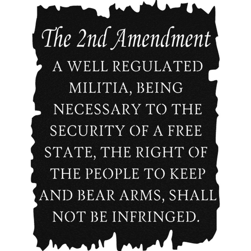 The 2Nd Amendment Wall Décor, 26" H x 20" W x 0.06" D