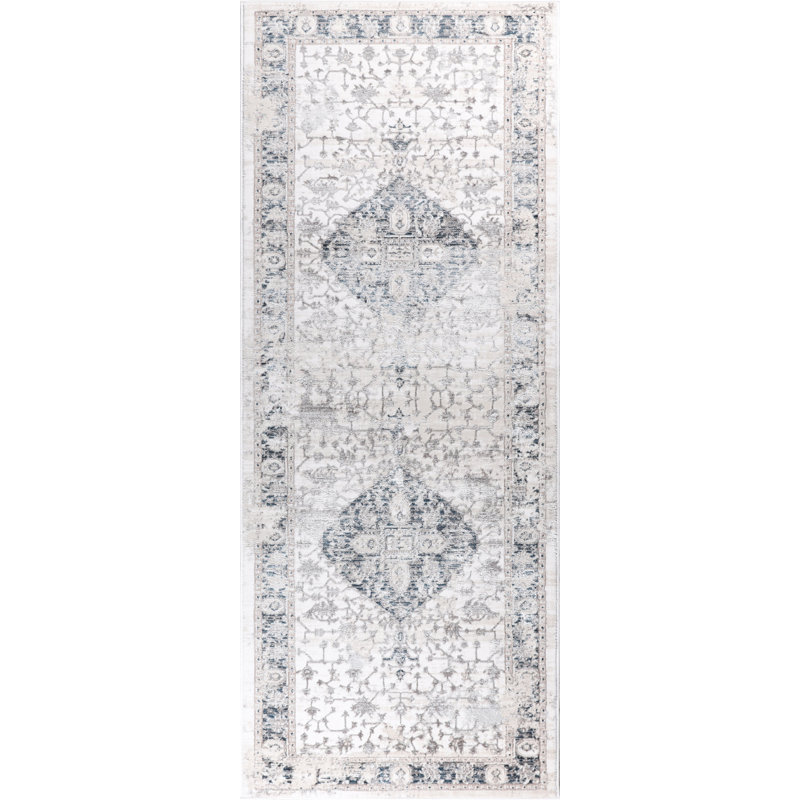 MDA Rugs Bernard Collection Modern Medallion Abstract Area Rug, Runner 2'5" x 7'6"