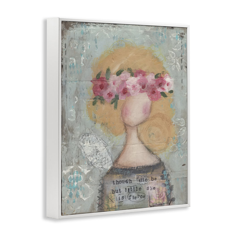 Elle est féroce, giclée inspirée, design par Cassandra Cushman, H 20 po x l 16 po