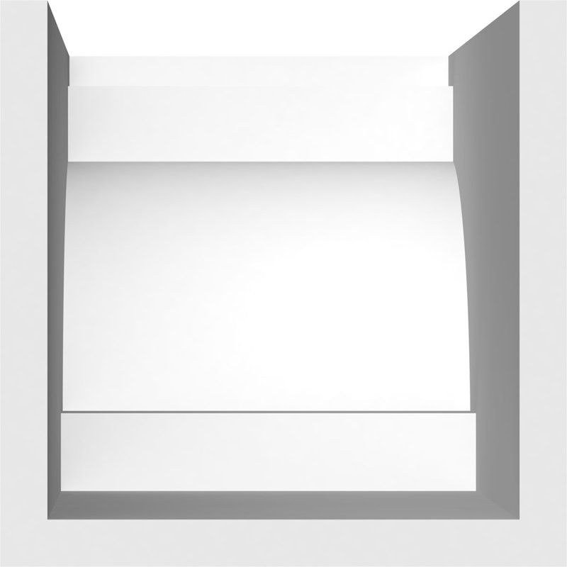 Queue de chevron standard en PVC de qualité architecturale, H 6 po x L 6 po x P 12 po