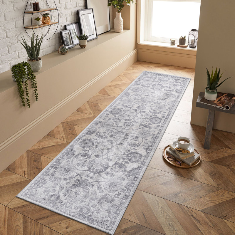 Loom & Area Rug In Grey/Silver/, 2X8 - Non-Shedding, Stain-, Elevates Living, Bedroom, Dining, Office Style Grey/Silver/ Stain , Creates A Consistent Living Room, Dining