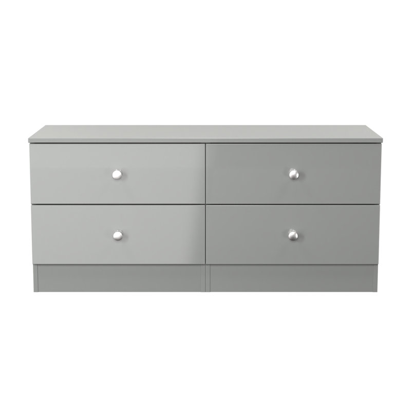 Borth 110cm W 4 - Drawer Chest of Drawers, Grey