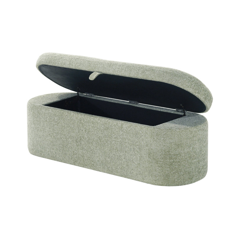 Philipa Storage Bench-L.Green Tweed, Green