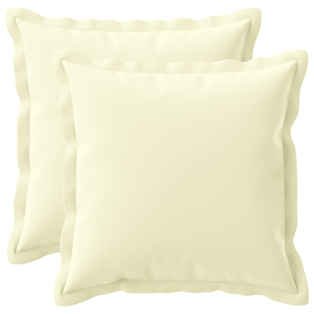 vidaXL - Cushion Cover - 40 x 40 cm - Cream - Image 3