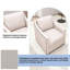 Fauteuil 31 po pivotant en lin pivotant sur 360 °-1573933971