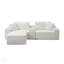 Canapé modulaire modulaire avec assise profonde, tissu en velours côtelé, porte-gobelets, ports USB, boîte de rangement et repose-pieds mobile pour le salon, aucun assemblage requis-1692742145