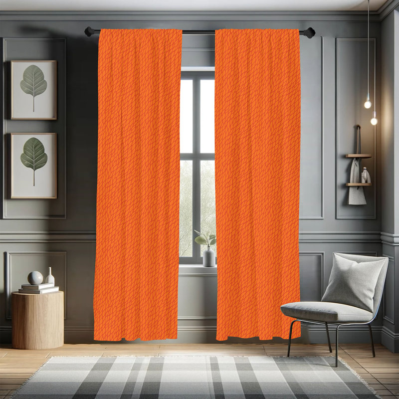 Semi-Sheer Rod Pocket Curtain Panels, 28" x 84"