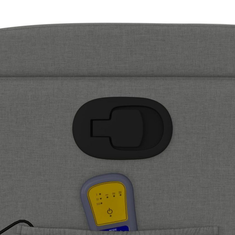 Upholstered Massage Chair, Dark Gray Polyester