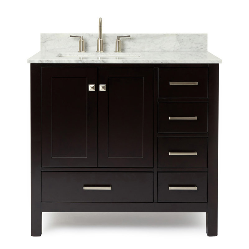 Ensemble de meuble-lavabo simple 37 po Flynt, Espresso