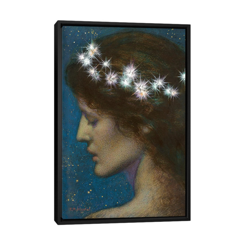 «Night», reproduction sur toile, H 26 po x l 18 po x P 1,5 po, Toile avec cadre noir, Pas de tapis