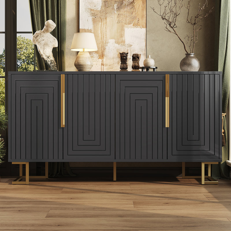 152cm Sideboard, Black