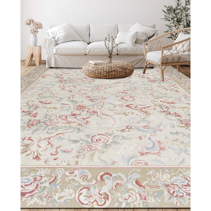 Aubusson Wool Area Rug