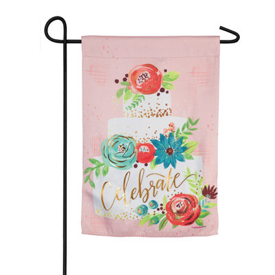 Double Sided 18'' H x 12.5'' W Polyester Wedding Garden Flag