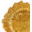 Essential Decor & Beyond 13" Gold Sprayed Glass Flower-shaped Charger With Irregular Edge Set of 6