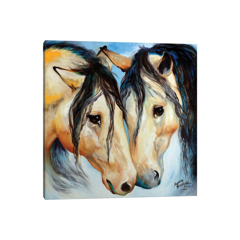 Buckskin Friends by Marcia Baldwin - Wrapped Canvas Print, 93.98 cm H x 93.98 cm W x 1.91 cm D