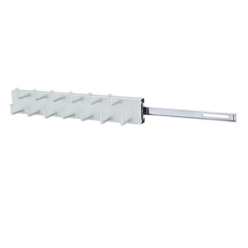 Porte-cravates, Chrome mat, 2.5" H x 2.5" W x 13.25" D