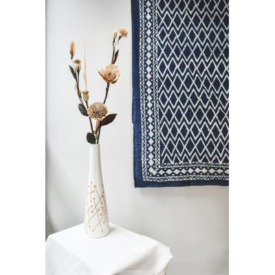 Vase à fleurs en bois de manguier naturel Kleinman
