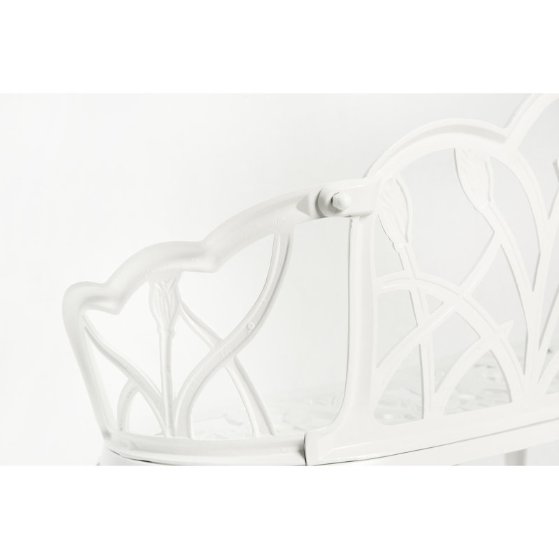 Banc de jardin avec accents floraux pour la terrasse et le jardin