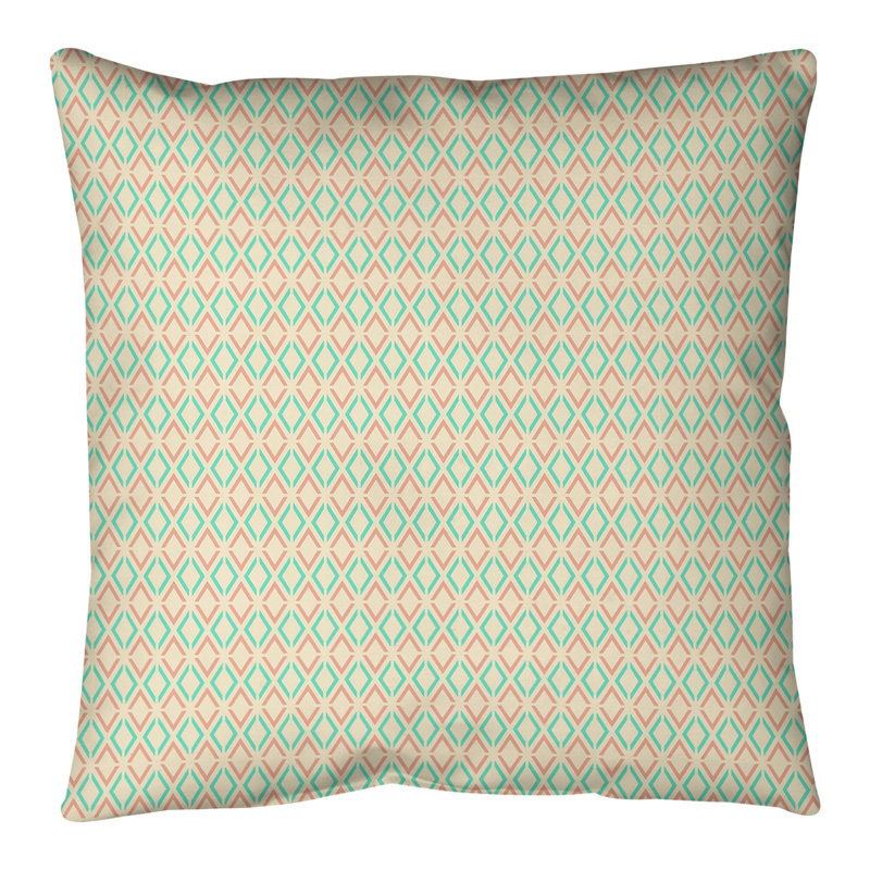 Coussin Katelyn Elizabeth, 40 po x 40 po, Sarcelle / orange