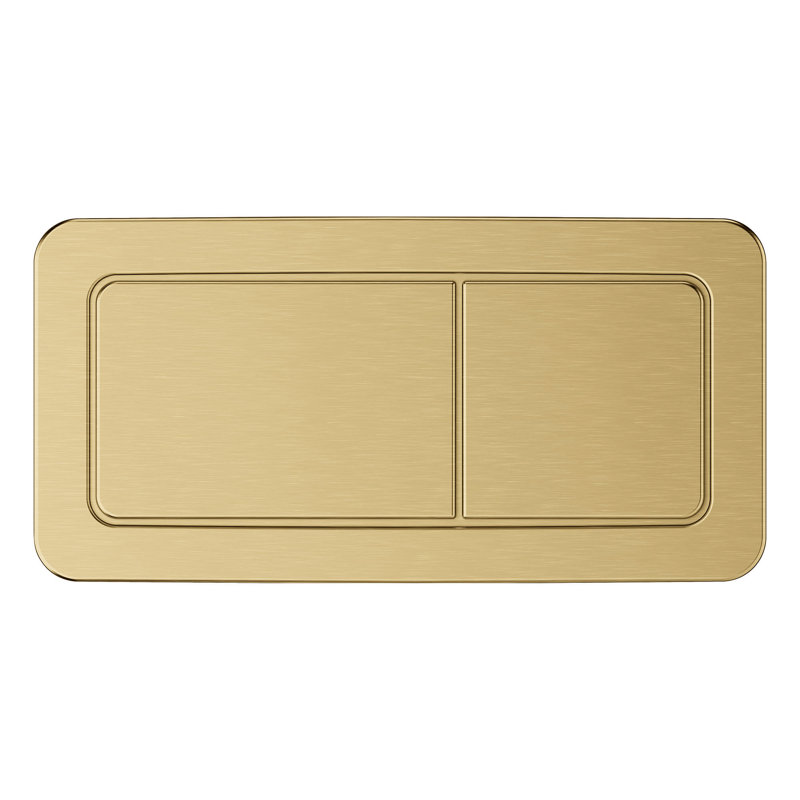 Eurocube Dual Flush Actuator, Brushed Cool Sunrise