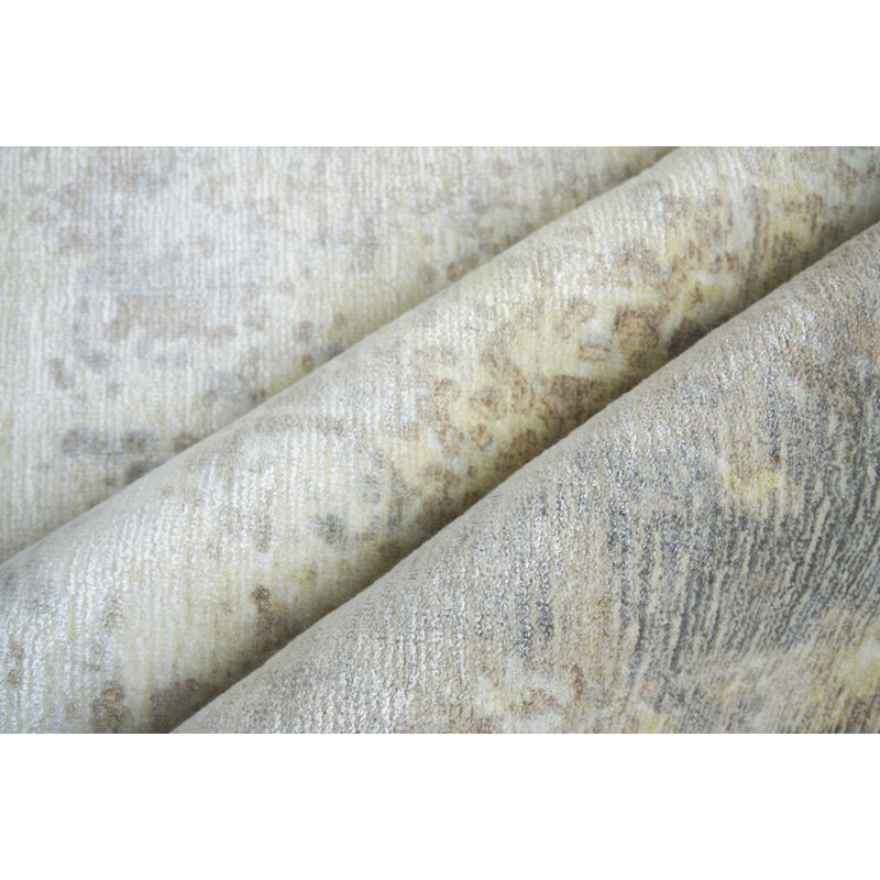 Murano Handmade Area Rug, Rectangle 12' x 15', Silver/Blue