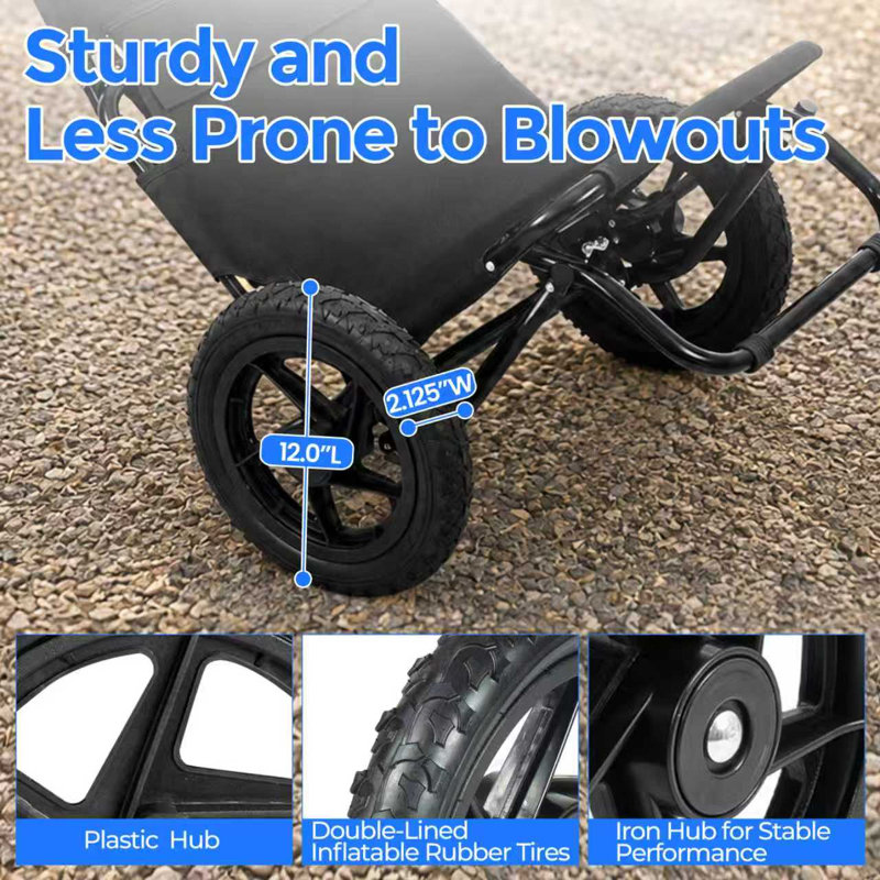 Remorque cargo pour vélo, capacité de 27 kg, conception pliable 3 en 1 (sac à dos, chariot), roues de 30 cm, cadre en acier au carbone, compatible avec les vélos de 56 à 71 cm, verte.
