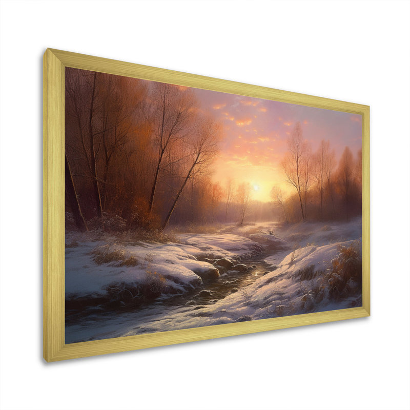" Nature's Retreat I ", 30" H x 40" W x 1.5" D, Gold Single Picture Framed