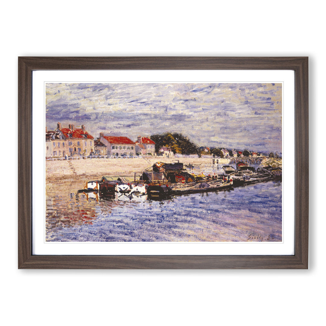 Barges by Alfred Sisley - Picture Frame Painting