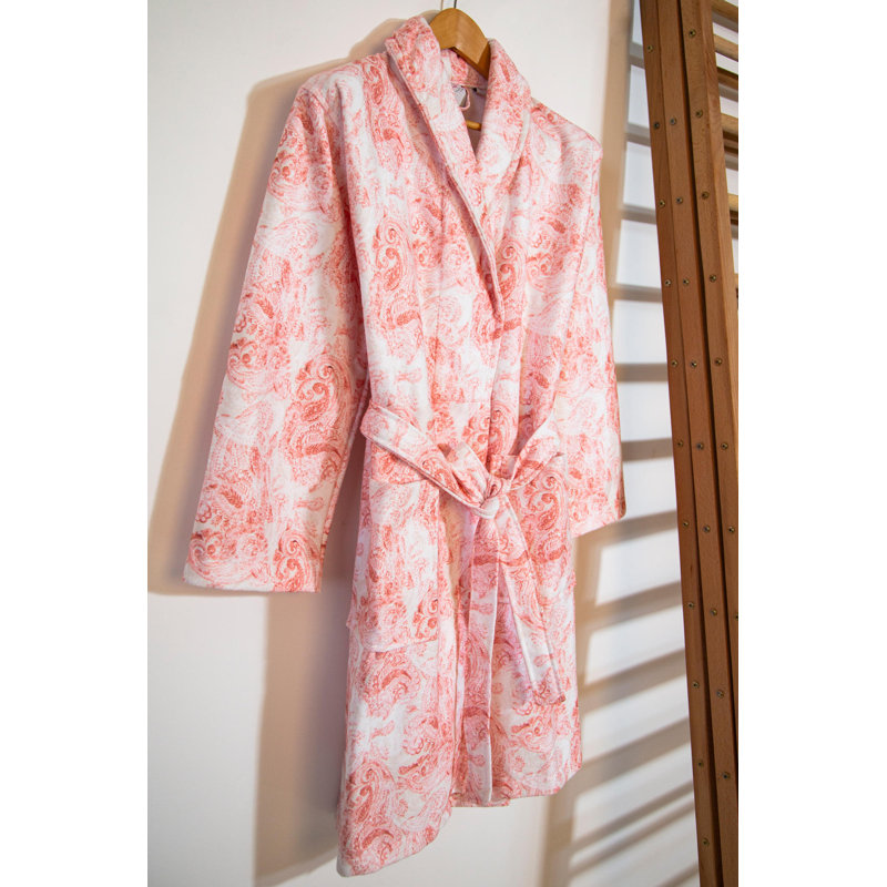 Peignoir au-dessus du genou 100% coton avec poches Leong, P / M