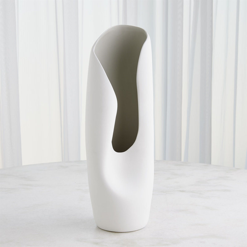 Avian Handmade Ceramic Table Vase, 22"H x 6.5" W x 8" D