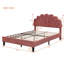 Lit plateforme double en velours-1693652190