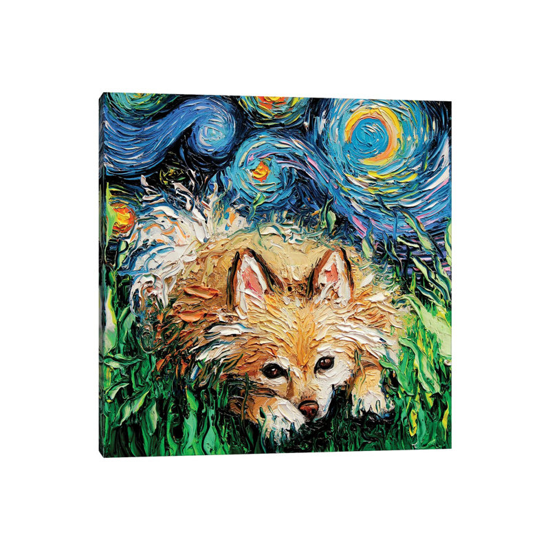 Pomeranian Night by Aja Trier - Wrapped Canvas Print, 45.72 cm H x 45.72 cm W x 1.91 cm D