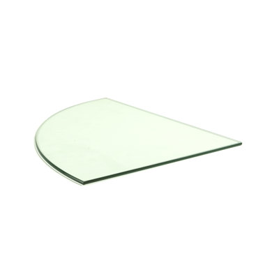 Raphael Triangle Glass Corner Shelf with Adjustable Shelves
