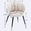 Fauteuil demi-tonneau en velours 22,04 po Taniece-14179203