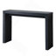 Console moderne noire à motif nervuré, console en bois, table d'entrée de l 47 po, console étroite de table d'entrée noire, table de couloir moderne, table de canapé moderne, table de salon