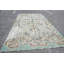 Tapis turcs, tapis en laine brun, tapis 4,7 x 8 pi, tapis géométrique, tapis de cuisine, tapis rétro